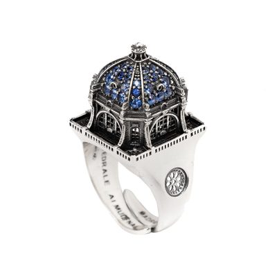 Anello Cupola Cattedrale Almudena Madrid gioielli argento Ellius