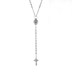 Collana Rosario San Rufino Assisi e Croce Natività gioiello argento ellius