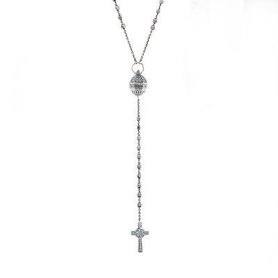 Collana Rosario San Rufino Assisi e Croce Natività gioiello argento ellius