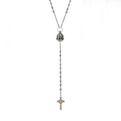 Collana Rosario Santa Maria Sanità Napoli e Croce Natività gioiello argento ellius