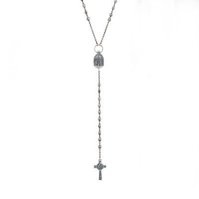 collana Rosario Corigliano Calabro e Croce Natività gioiello argento ellius