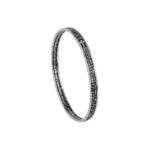 bracciale donna rigido rodio pietre bianche era gioielli argento ellius