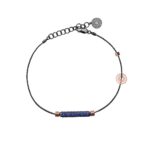 bracciale uomo 1 raggio rutenio pietre blu solaris gioielli argento ellius