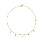 collana donna ciondoli raggi mini dorata pietre bianche e champagne solaris gioielli argento ellius