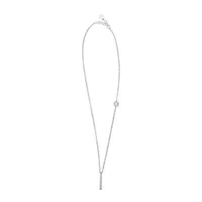collana donna raggio a ciondolo rodio pietre bianche solaris gioielli argento ellius