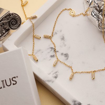 collana e bracciale raggi mini collezione solaris ambientata gioielli argento ellius
