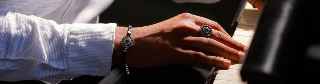 Man silver handmade bracelet jewelry