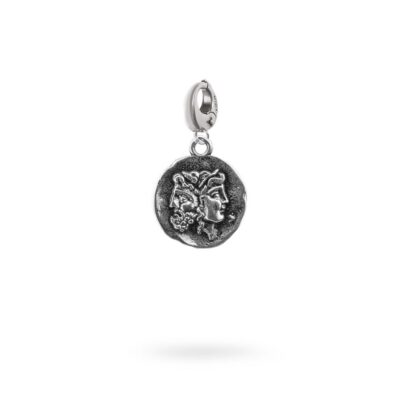 Charm Mitologia Giano gioielli argento Ellius moschettone