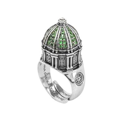 anello cupola madonna del santo rosario pompei gioielli argento ellius