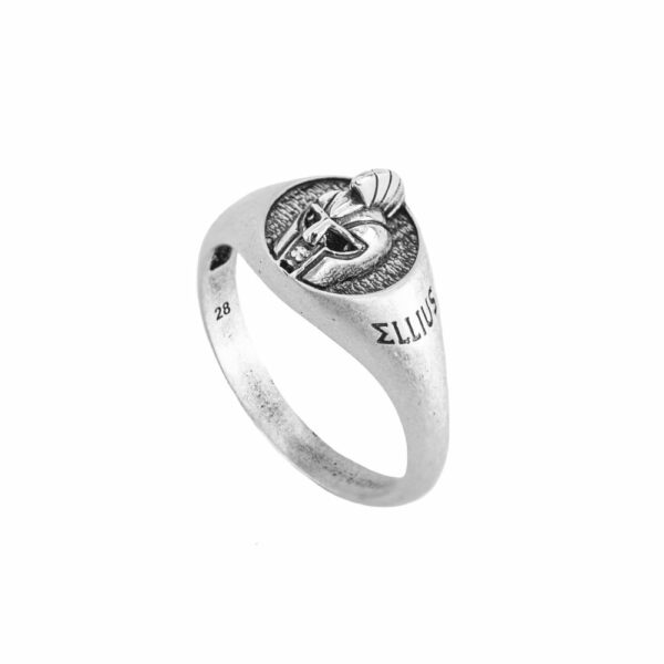 anello elmo gladitore minimal uomo gioielli argento ellius