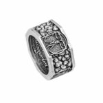 anello ottagono uomo vitruviano gioielli argento ellius