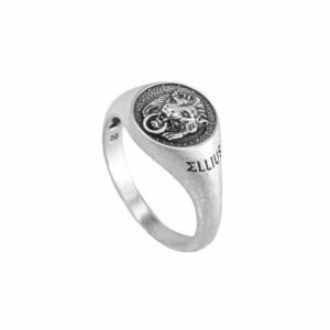 anello porta romana minimal uomo gioiello argento ellius