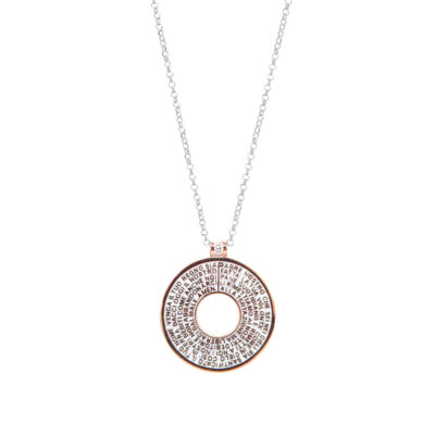 collana donna ciondolo anello doppio rosè era gioielli argento ellius