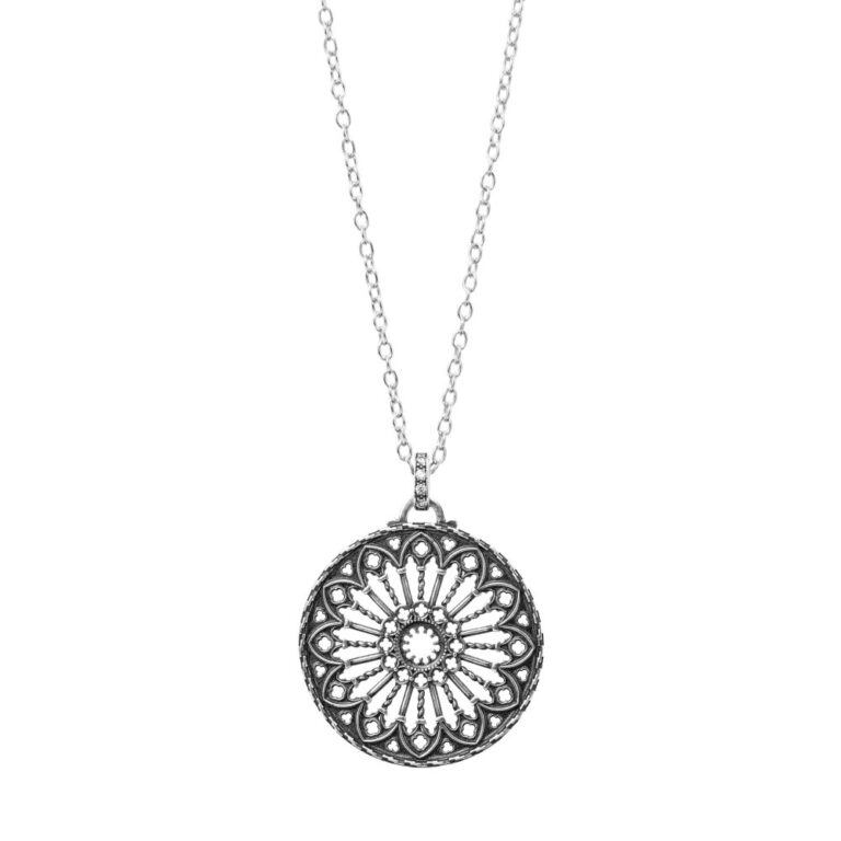 Light Rose Window Necklace Medium Florence Ellius Jewelry