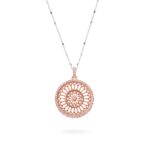 Collana Rosone Duomo L'Aquila Rosé gioiello argento