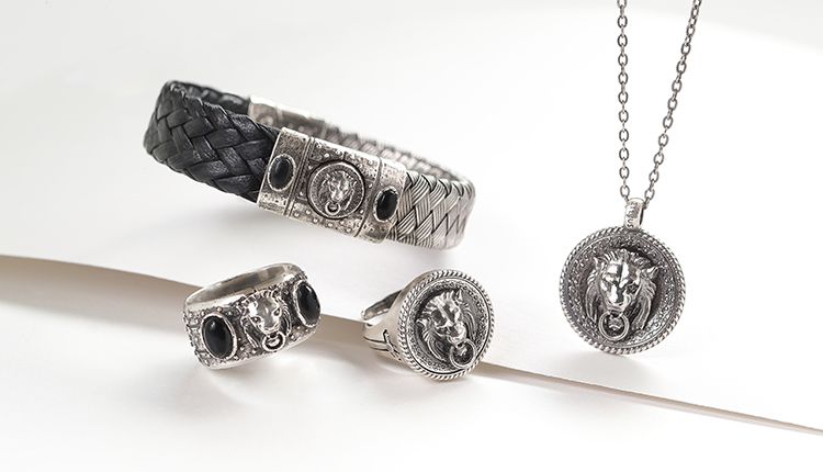 Men's Porta Romana silver jewellery collection