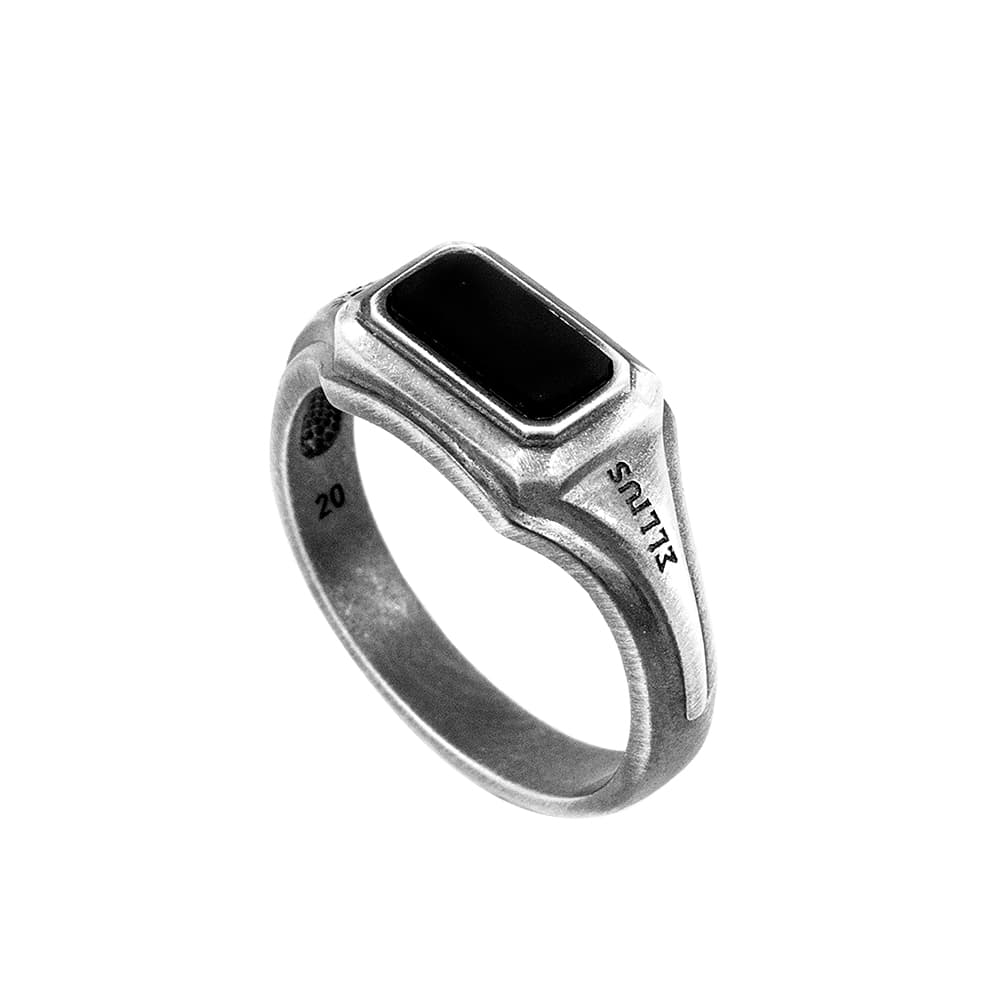 Black Octagonal Ring Gem - Ellius Jewelry