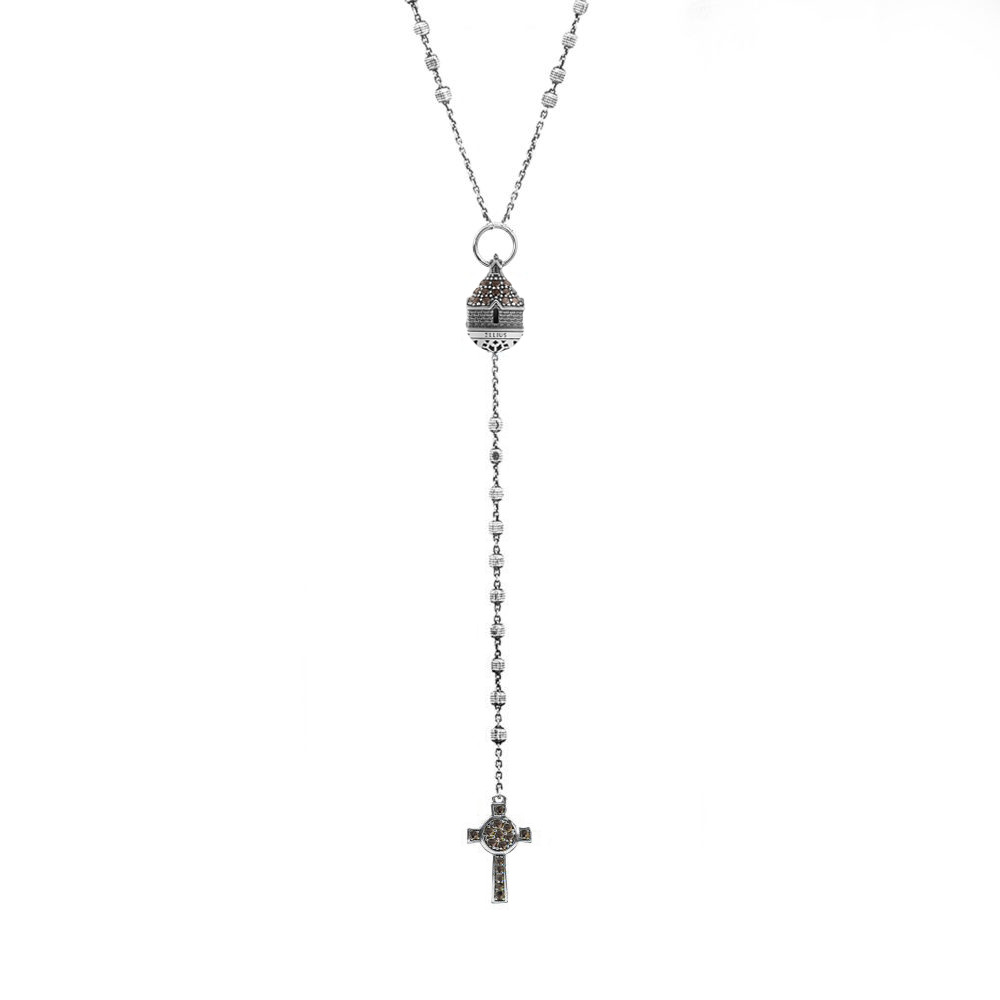Collana Rosario Cupola Alberobello gioielli argento Ellius