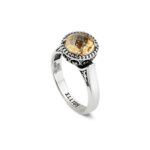 Agnes Seventeenth-century baroque yellow stone silver ring