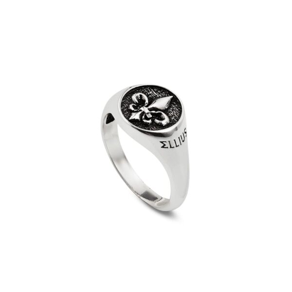 Giglio Firenze ring in polished silver for women
