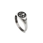 Anello Giglio Firenze in argento satinato per uomo