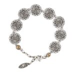 Bracciale Floreale Seicento pietre gialle donna in argento