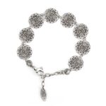 Bracciale Floreale Seicento pietre gialle donna in argento retro