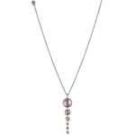 Collana Agnese Seicento ciondolo pietre scalare viola barocco donna in argento
