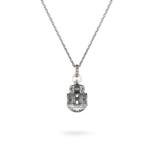 Minimal dome necklace Saint Lucia at the Sepulchre Syracuse silver