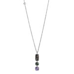 Seventeenth-century Baroque women's silver 3-stone pendant necklace