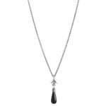 Collana Fregio Seicento pietra giada nera barocco donna in argento vista