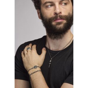 parure elmo gladiatore uomo indossato