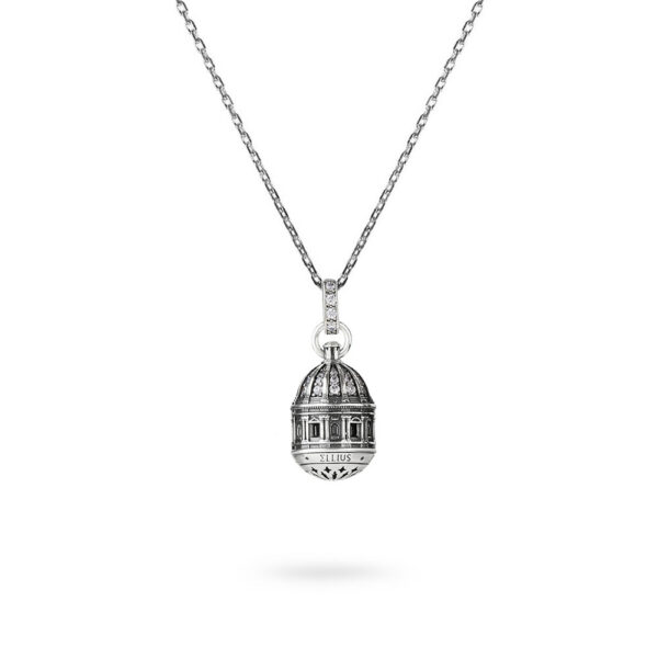 Minimal Dome Necklace Tempio della Consolazione Todi silver