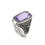 Anello Estasi Pietra Viola in argento