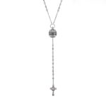 Rosary necklace Dome Santa Maria Assunta Siena silver