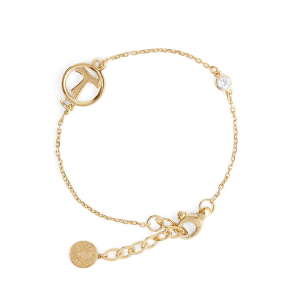 Tau women's silver-gold bracelet