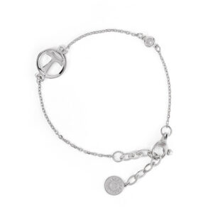 Tau women's rhodium silver bracelet