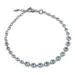 collana agnese girocollo pietre celeste donna argento ellius fronte