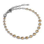 collana agnese girocollo pietre gialle donna argento ellius fronte