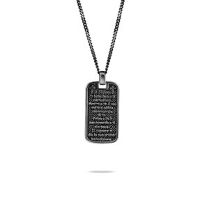 Tau plaque necklace with silver men's prehiera