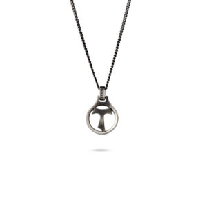 Tau circle necklace silver man