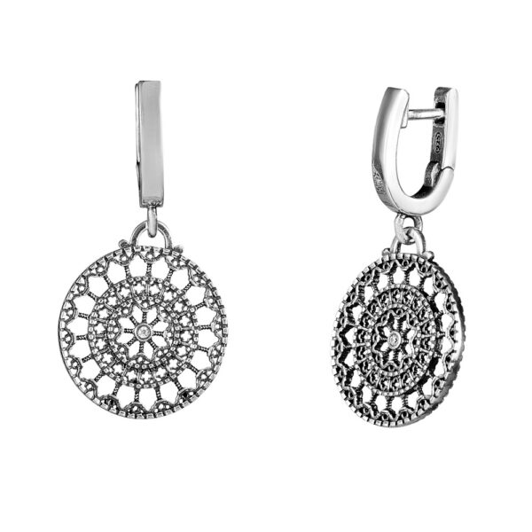 Rose Window light todi silver women's earrings