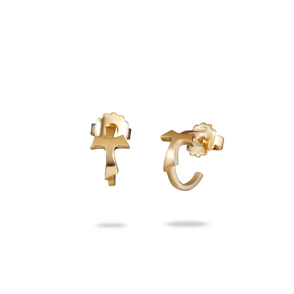 Tau hoop earrings gold women's silver