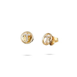 Tau hoop silver women's gold-plated earrings