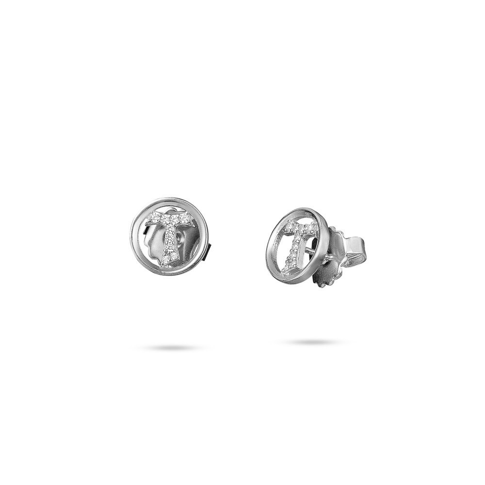 Silver Women’s Tau Lobe Hoop Earrings