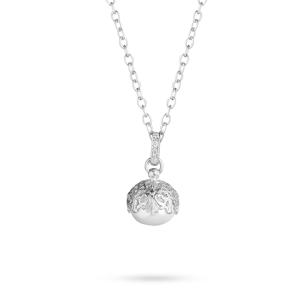 collana cestino barocco con perla naturale argento donna ellius