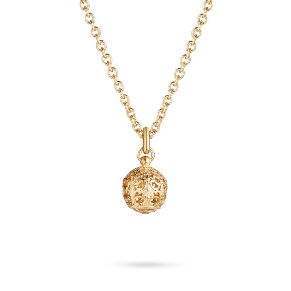 baroque minimal gold-plated women's silver ellius necklace