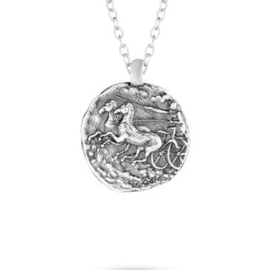 giano woman silver necklace ellius retro