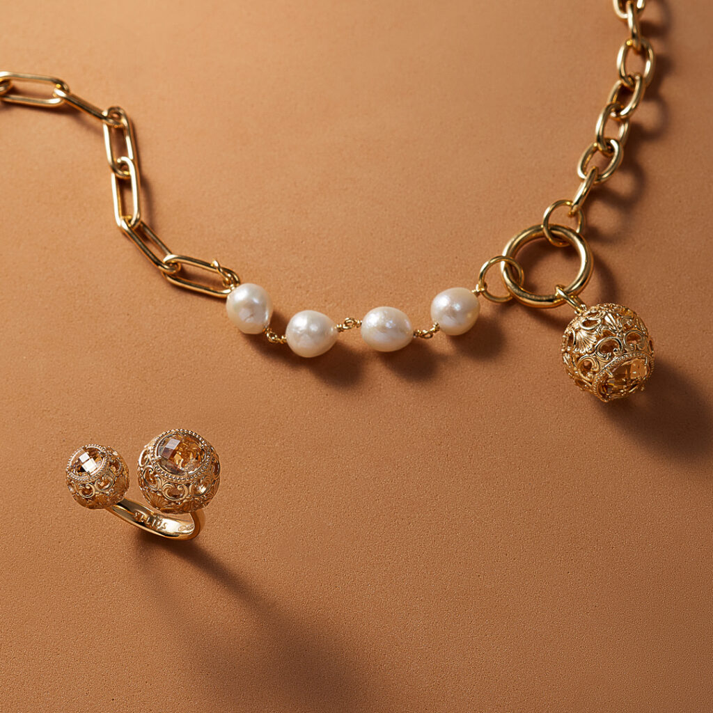 Double Baroque Basket Ring - Ellius Jewelry