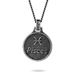 collana zodiaco pesci uomo argento ellius retro